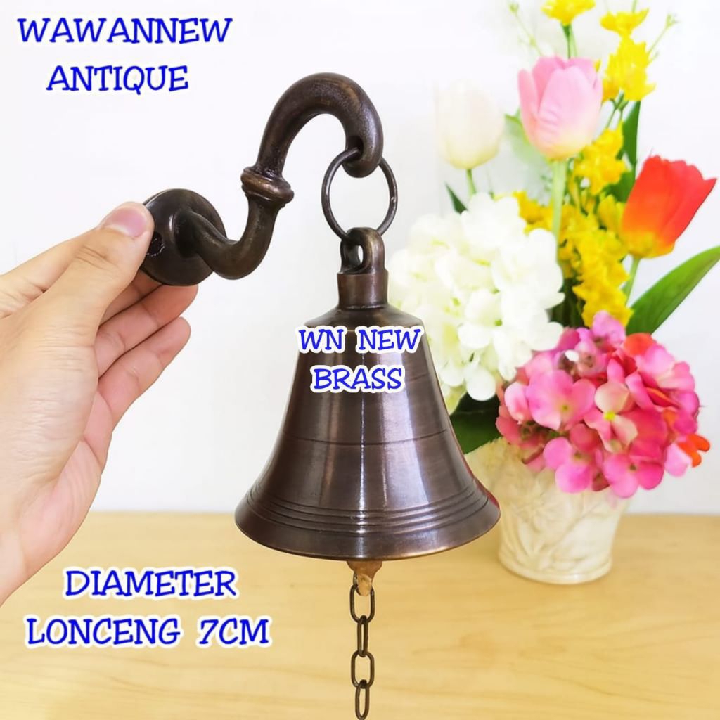 Bel Pintu Lonceng Klintingan Rumah Pagar Kuningan Antik 8 cm