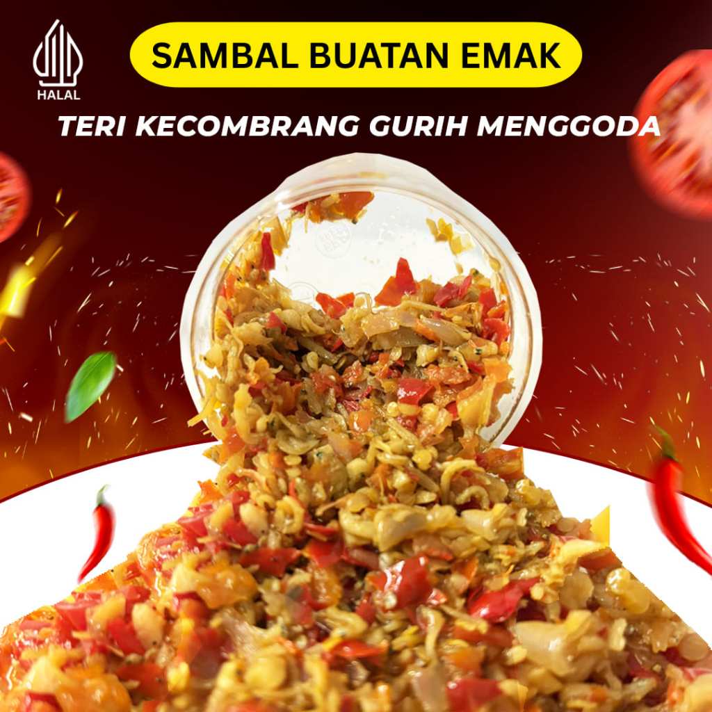 

Sambal Ikan Teri - Sambel Kecombrang Rumah Emak & Babeh 120 gram - teri medan pedas kemasan kaleng siap makan untuk lauk asli enak - Viral Murah Bikin nagih