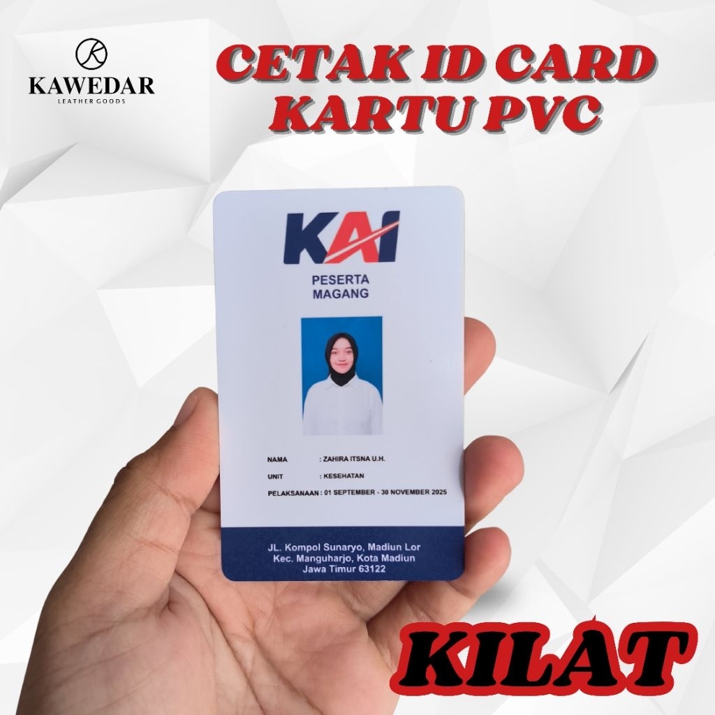 

(SEHARI JADI) CETAK ID CARD KARTU PVC 1SISI 2SISI