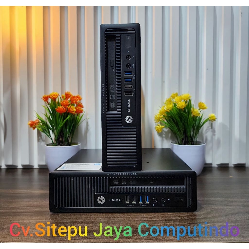 Mini Pc Hp EliteDesk 800 G1 Usff Intel Core i7 4770T Gen4 Ram 16Gb Ssd 512Gb Win 10 Adaptor Original