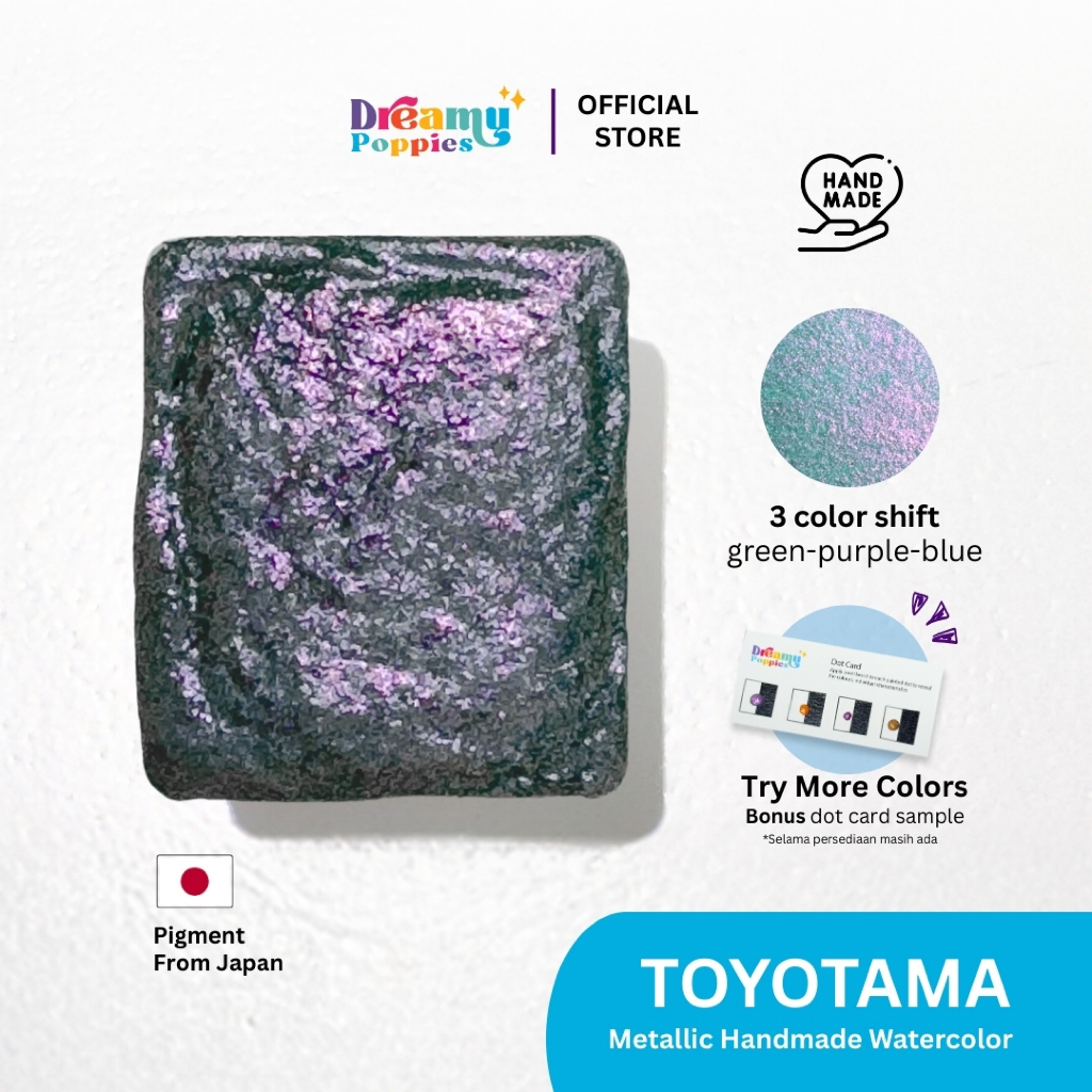 

Dreamy Poppies Duo Chrome Toyotama Handmade Watercolor