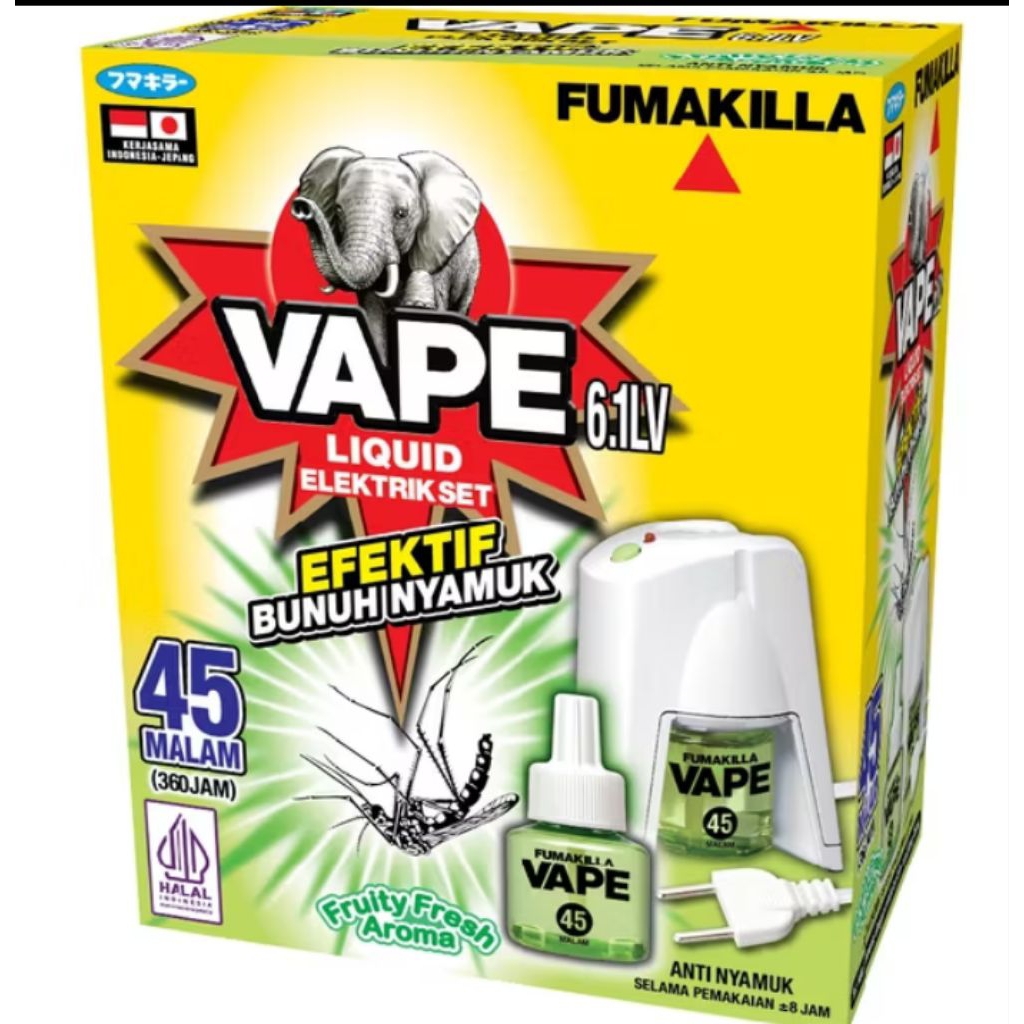 Fumakila Vape Obat Nyamuk Elektrik Set Alat+Refill 45 Malam
