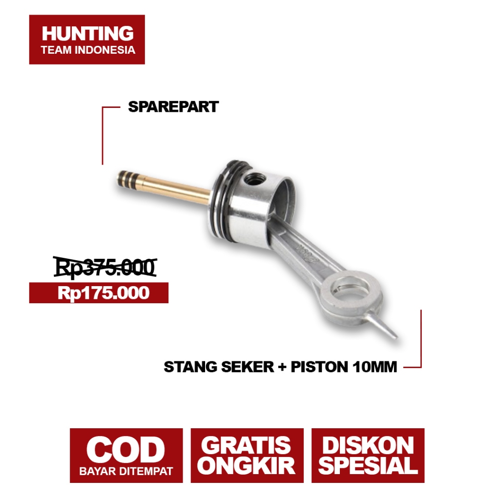 PISTON KOMPRESOR PCP - UKURAN 10mm - KOMPRESOR PCP GX RAMBO hms venkom