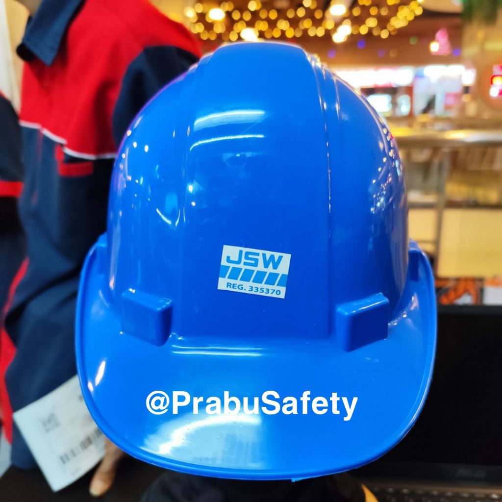 HELM SAFETY JSW WARNA BIRU SNI MURAH / HELM PROYEK JSW FASTRACK / SAFETY HELMET JSW ORIGINAL 100%