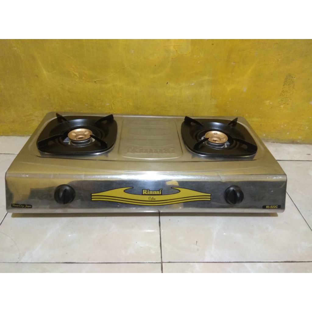 komporg gas Rinnai second kompor sekali cetrek api biru