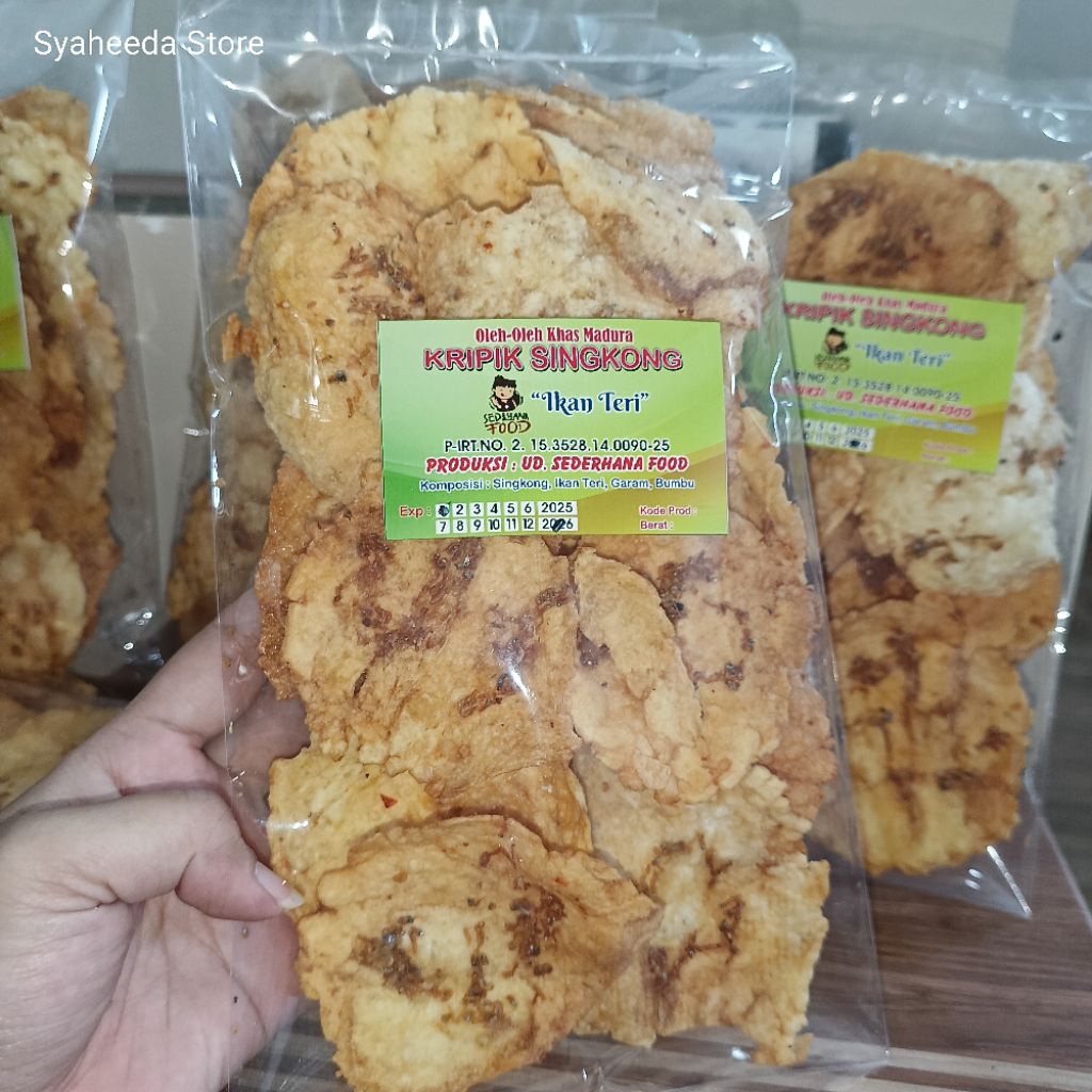 

Keripik Singkong Teri / Keripik Tette Teri Pedas