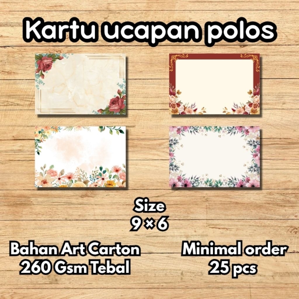 

KARTU UCAPAN POLOS / BLANK CARD / GREETING CARD