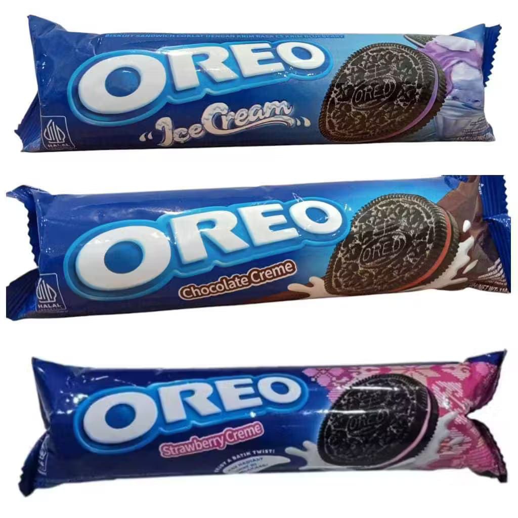

Oreo Sandwich Biskuit 110,4 gr / Biskuit Cream / Snack / Cemilan Oreo / Oreo Wafer / Oreo Soft pie isi 3 pcs 48gr (3×16gr)