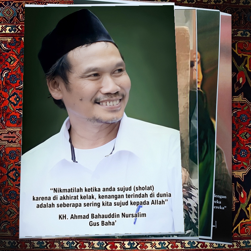 Poster Gus Baha' luster cetak uv