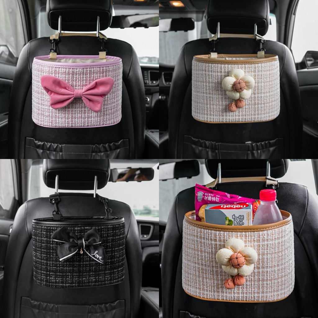 Wajik Tempat Penyimpanan Barang/Tempat Letak Barang Headrest Mobil Motif Pita