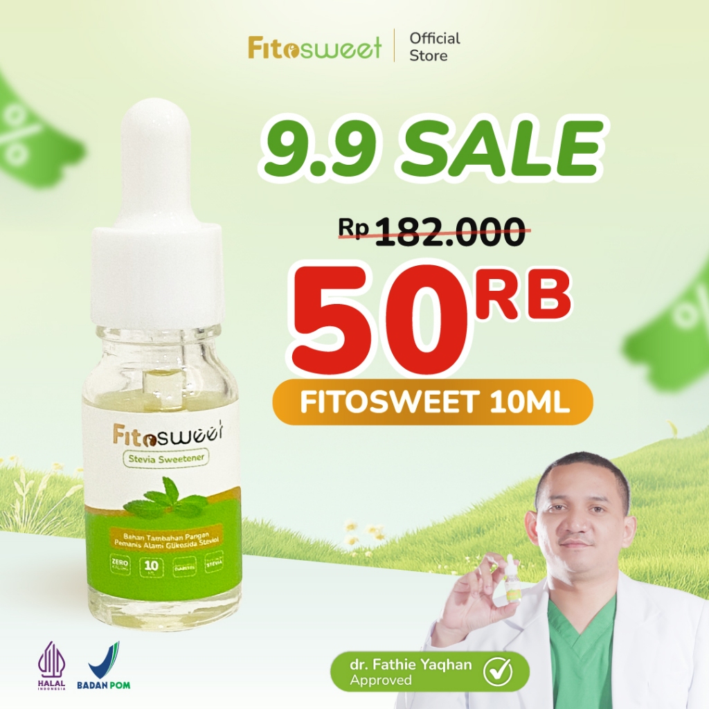 

BUNDLING HEMAT! Fitosweet Stevia Tetes / Liquid Stevia Cair Pemanis / Gula Stevia