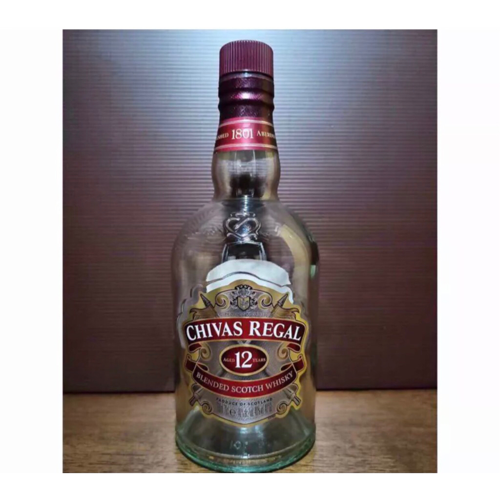 botol bekas miras chivas regal 12 / botol pajangan / botol koleksi