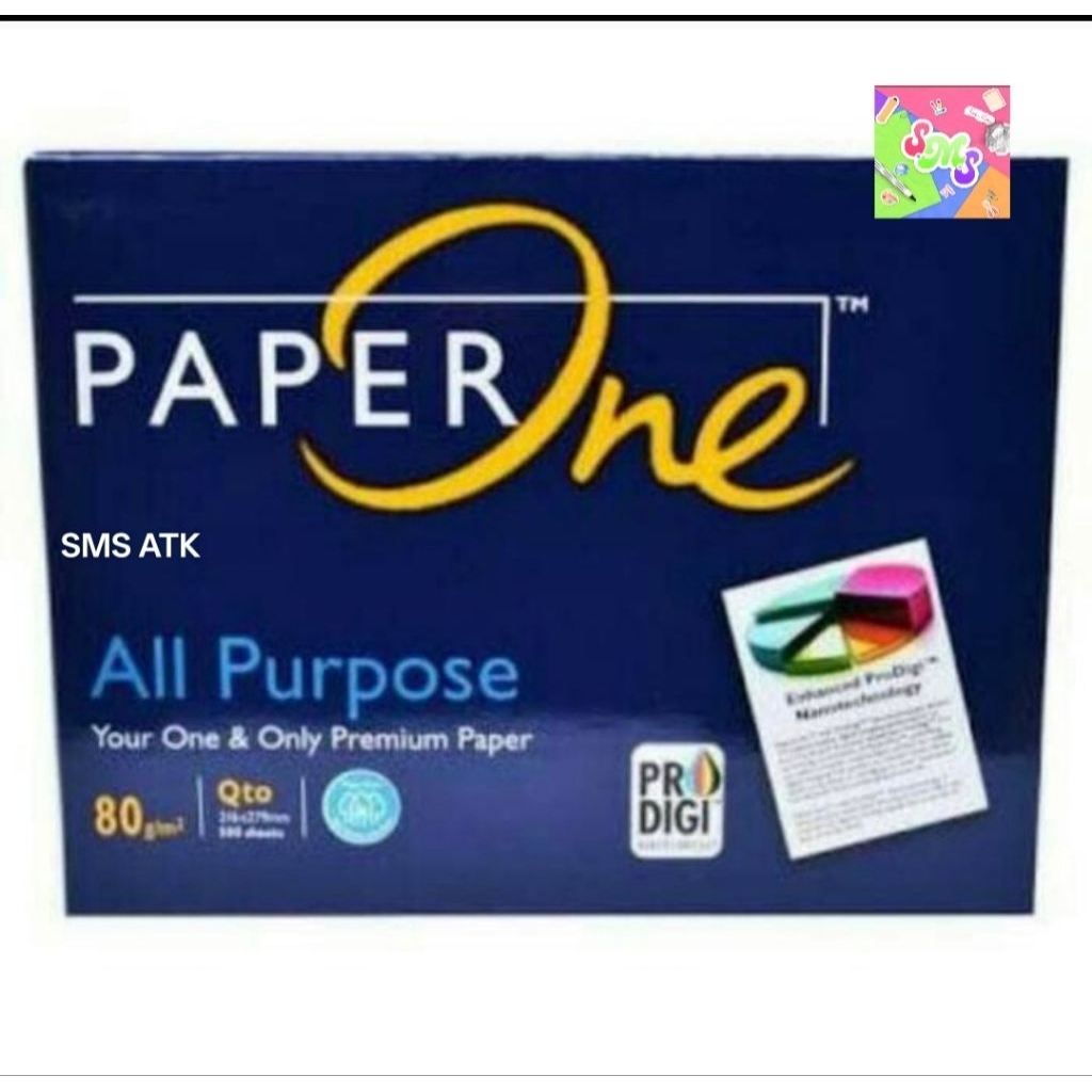

Kertas HVS Qta (quarto) 80gr PaperOne
