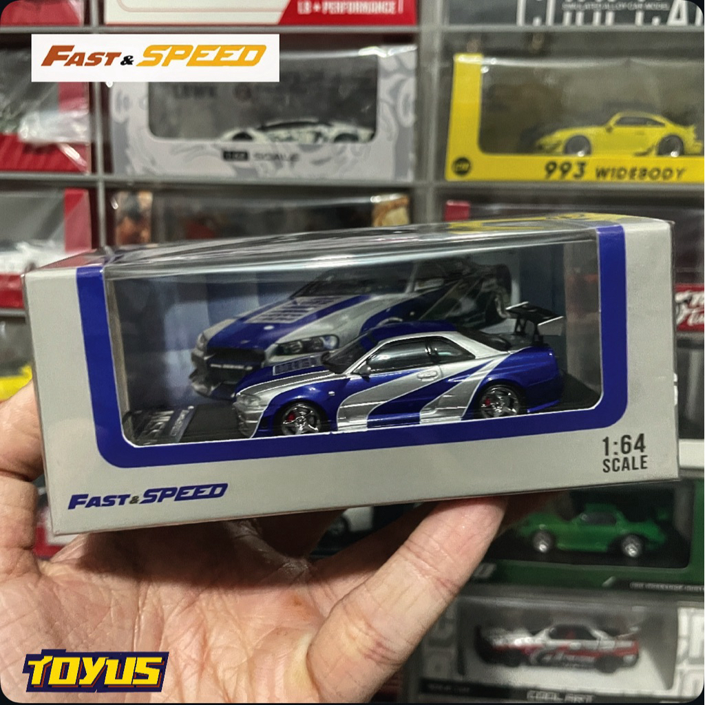 Fast&Speed - Nissan Skyline GTR R34 Fast and Furious Silver Blue