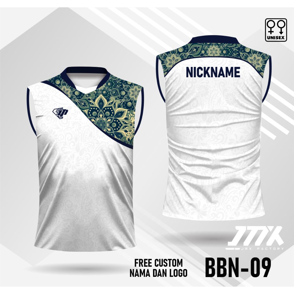 kaos jersey singlet bulu tangkis tenis volly jersey singlet badminton olahraga free custom nama dan 