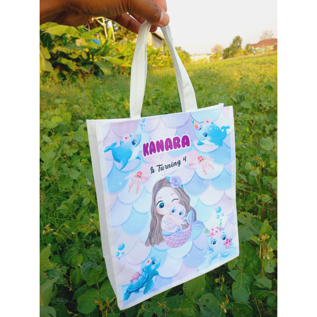 

Tas Bimbel Custom / Tas Ulang Tahun Anak Custom Nama 5 Ukuran Spunbond