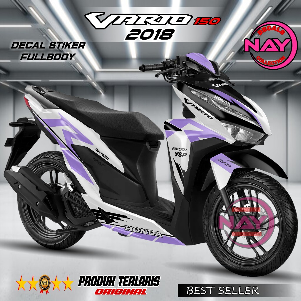 Decal Stiker Vario 150 2015-2018 Fullbody Keren/Skotlet Motor Vario 150 Kualitas Tahan Lama NDC0300