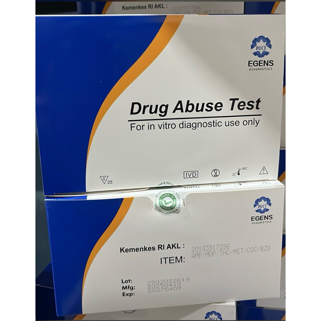 Alat tes stip urin Narkoba 6 Parameter / alat tes narkoba multi6 Isi 25 Test harga murah / drug tes