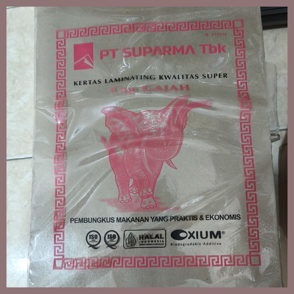Kertas Pembungkus Nasi Merk Gajah