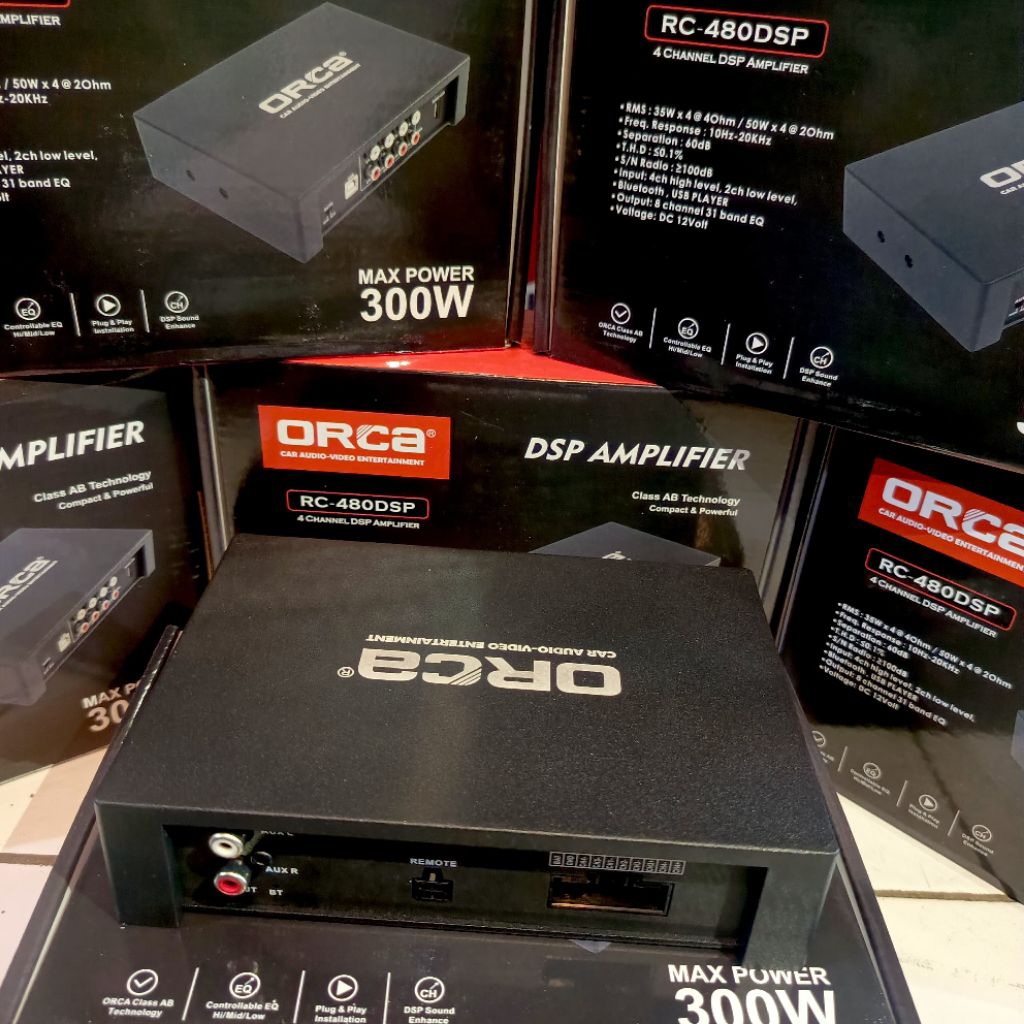 Dsp PROSESOR amplifier orca RC -480DSP 4x35watt power 6 channel prosesor DSP