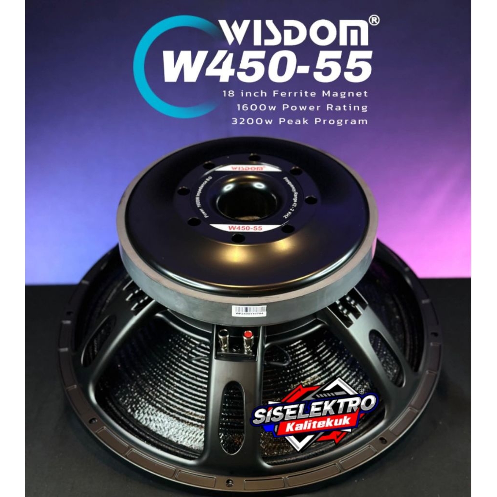 Speaker 18 inch wisdom w450-55 carbon wisdom 18 inch carbon wisdom w45055