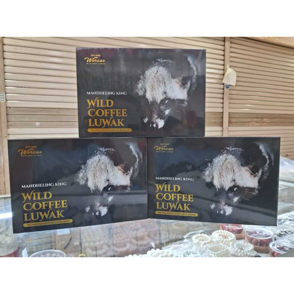 

worcas kopi luwak coffee box luxury mandheling king , luwak liar 200 gr 1 box