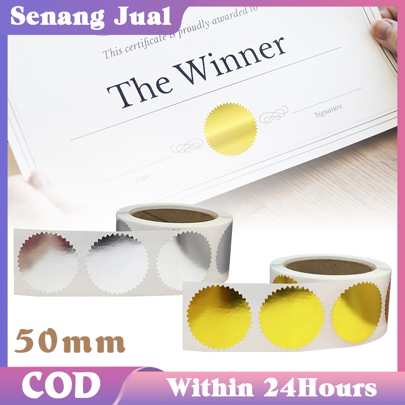 

250Pcs Sticker Emboss Custom Stiker Logo Sticker Seal Untuk Emboss Stamp