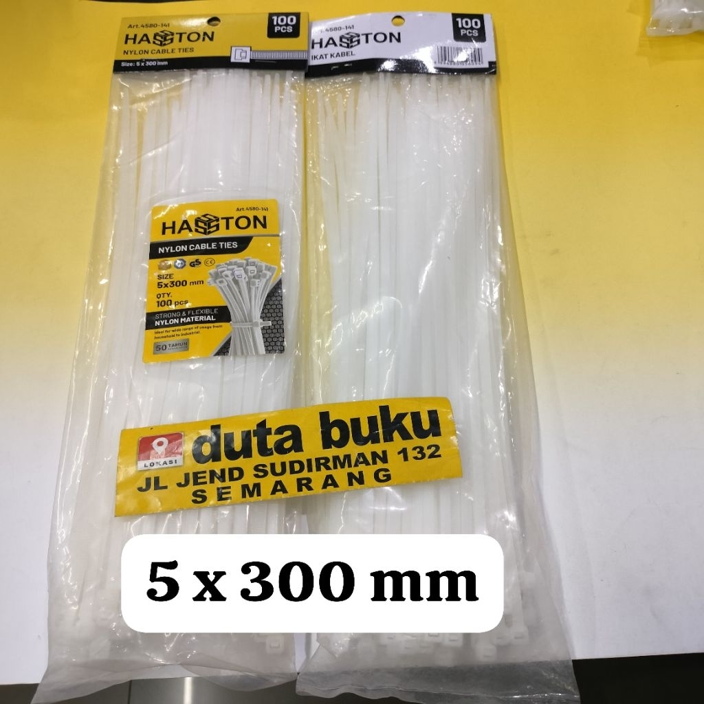 

Kabel Ties Putih 30 cm [1 pack isi 100 pcs]
