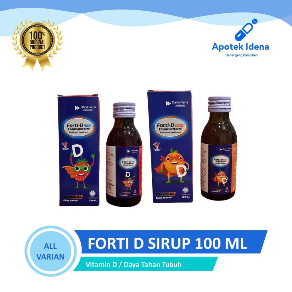 FORTI D Sirup - Vitamin D 400 IU & 1000 IU Vitamin Daya Tahan Tubuh Vitamin D Anak anak