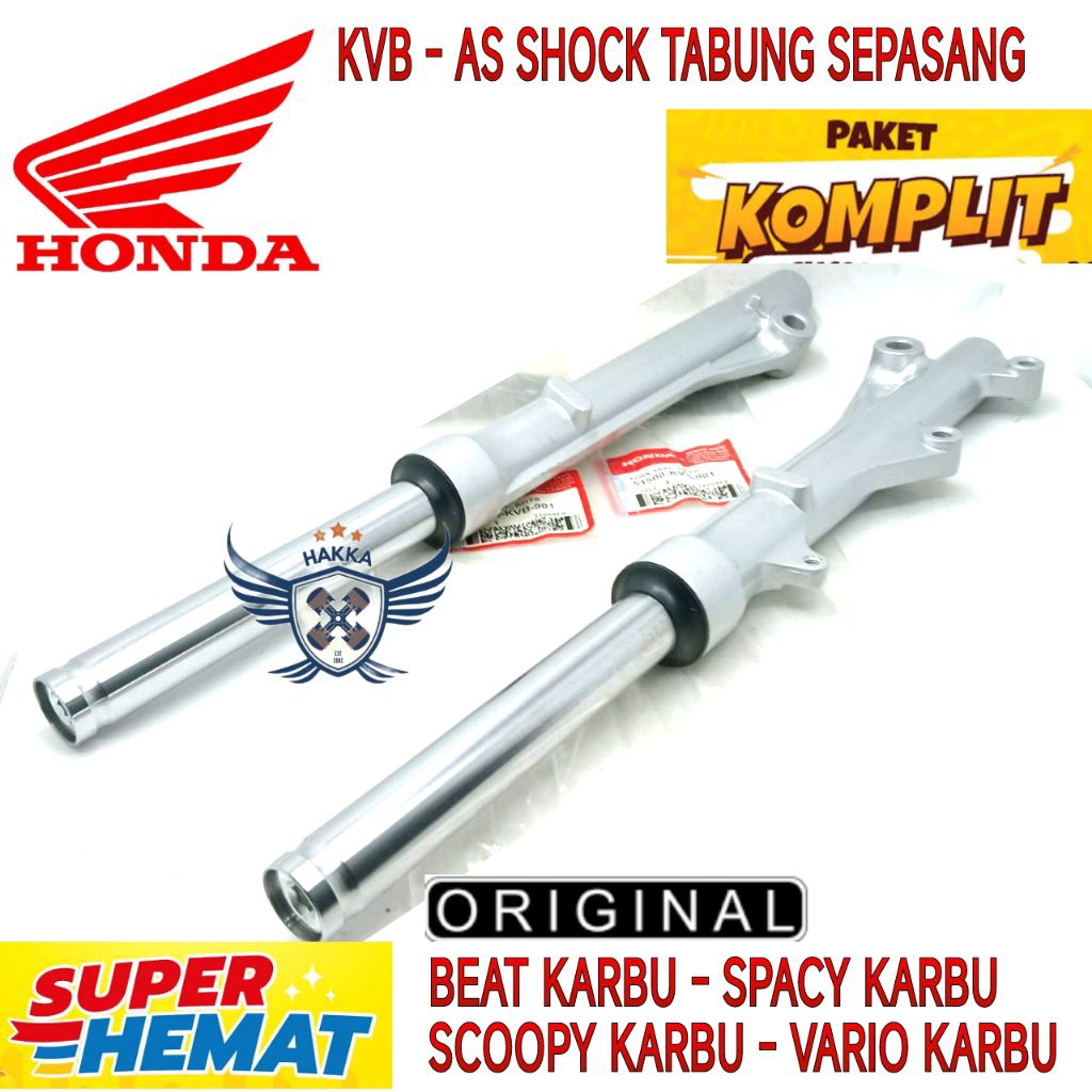 KVB ORIGINAL AS SHOCK TABUNG SEPASANG HONDA BEAT KARBU, AS SHOCK TABUNG HONDA SPACY KARBU, AS SHOCK 