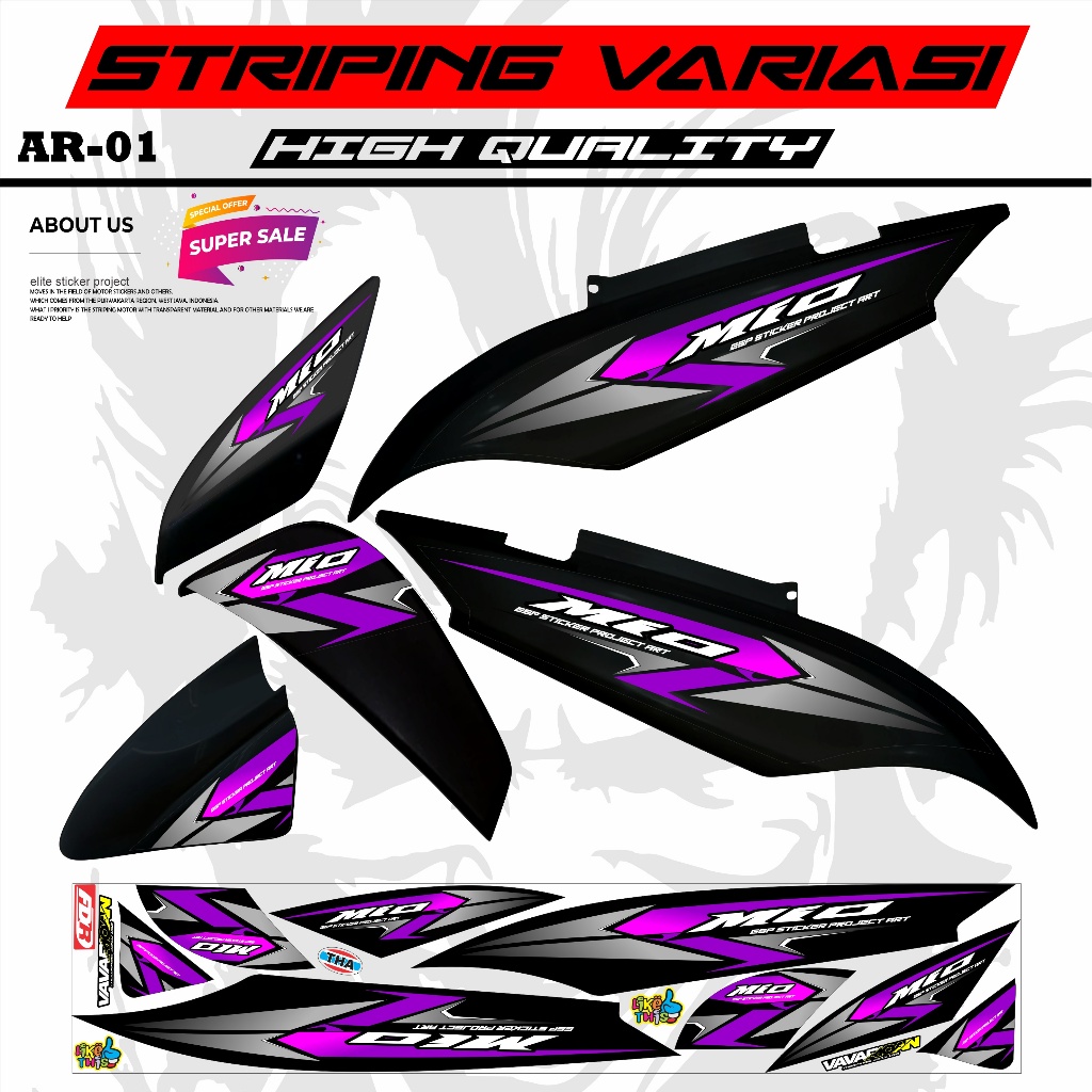 STRIPING VARIASI YAMAHA MIO J / Striping Mio J