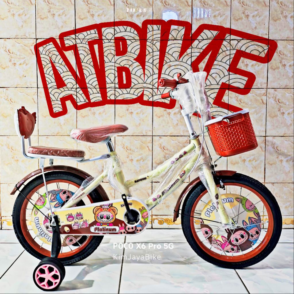 sepeda mini ukuran 16 musik murah LABUBU sepeda anak cewek perempuan SEPEDA RODA 3 SEPEDA RODA 4 usi
