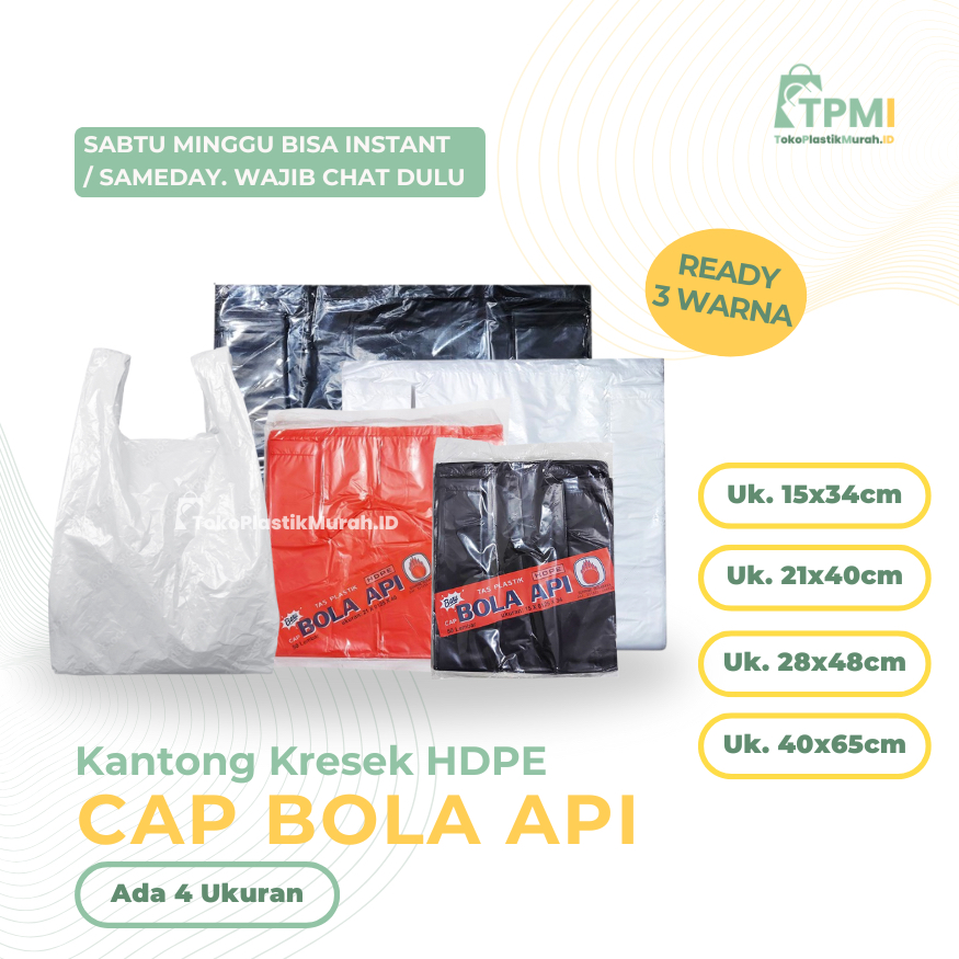 [BISA INSTANT] KRESEK HDPE BOLA API | KANTONG PLASTIK HDPE | KRESEK BOLA API | KRESEK BINTANG KILAT