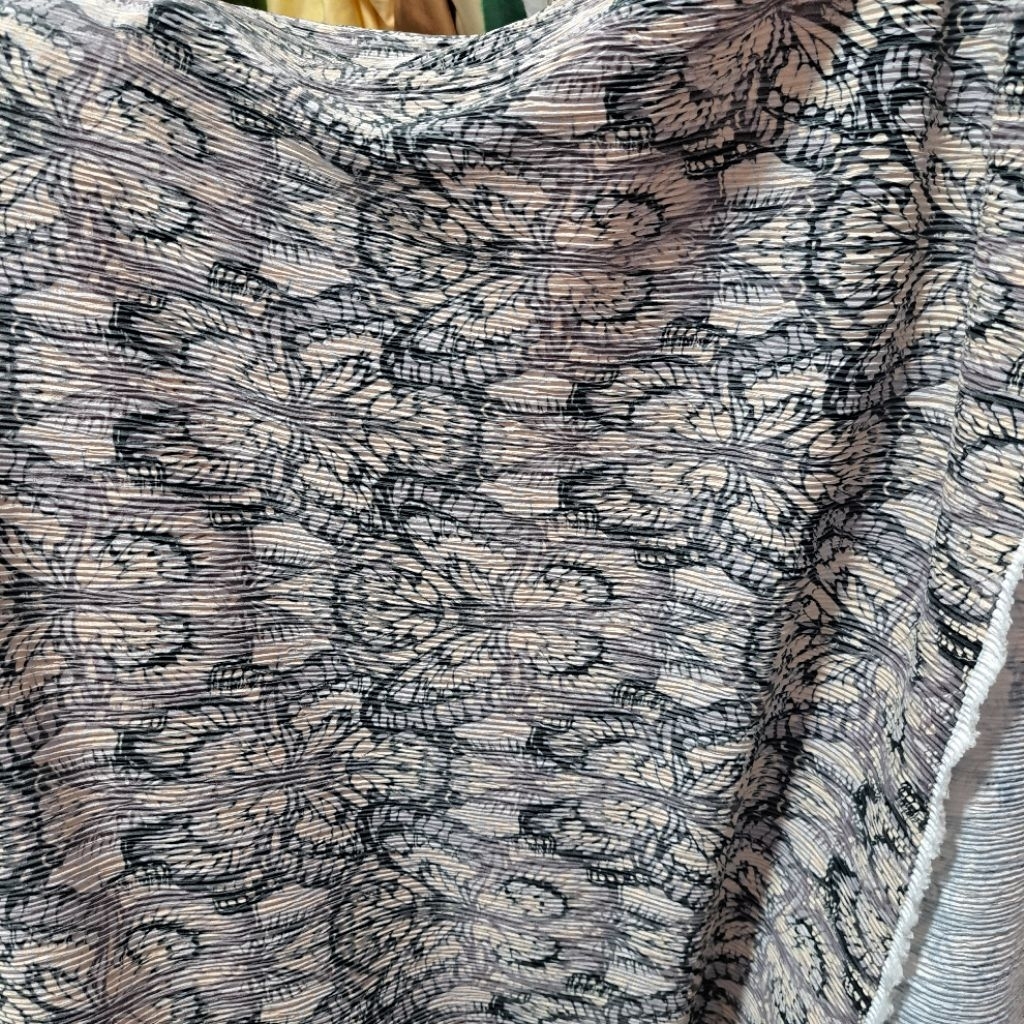 kain plisket zara crepe premium - kain plisket motif - kain pleats dn eksklusif