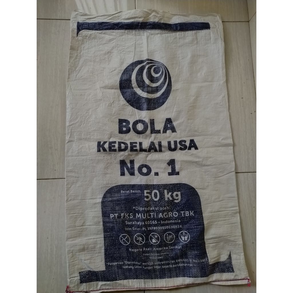 karung bekas kedelai 50kg harga per 10pcs
