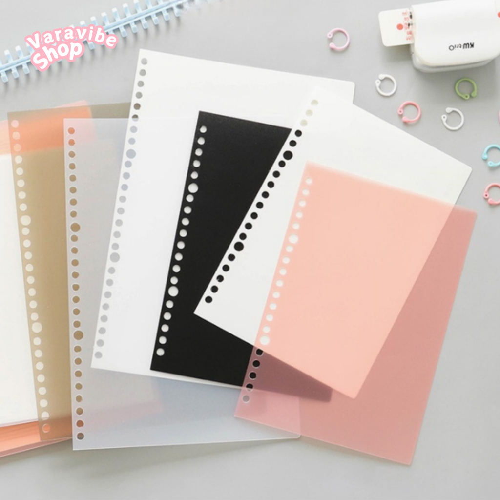 Cover Binder Loose Leaf A5 B5 A4 Sampul Binder Transparan Aesthetic