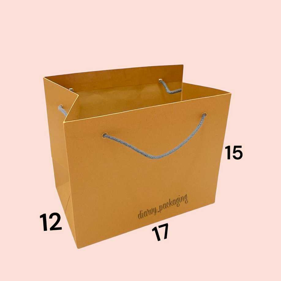 

Paper bag coklat 17x15 | Paperbag polos untuk dus snack | Tas souvenir kertas untuk dus R3