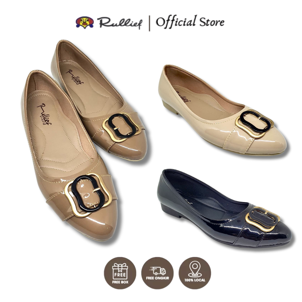 Rullief - FLL 525 Sepatu Flat Formal Wanita / Flat Shoes Casual Cewek / Ballerina Fashion Wanita
