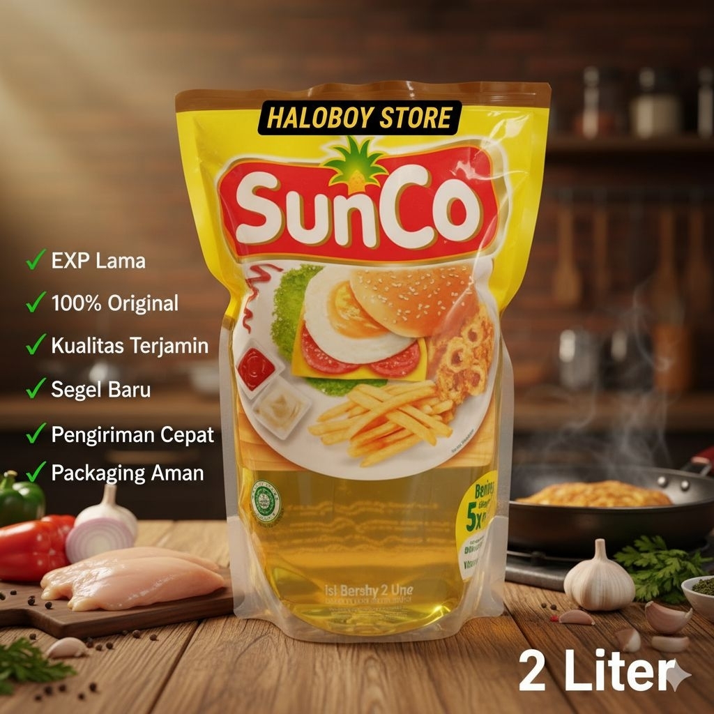 

(LANGSUNG KIRIM - TERMURAH) MINYAK GORENG BENING SUNCO 2LITER KEMASAN POUCH COD INSTAN TANPA PO