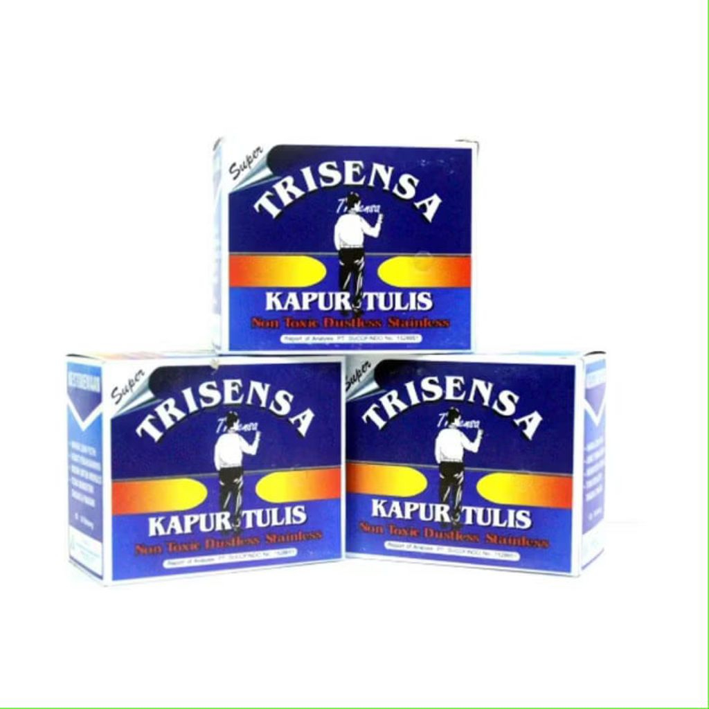 

Kapur Tulis Warna Putih Trisensa 1 box isi 50 batang