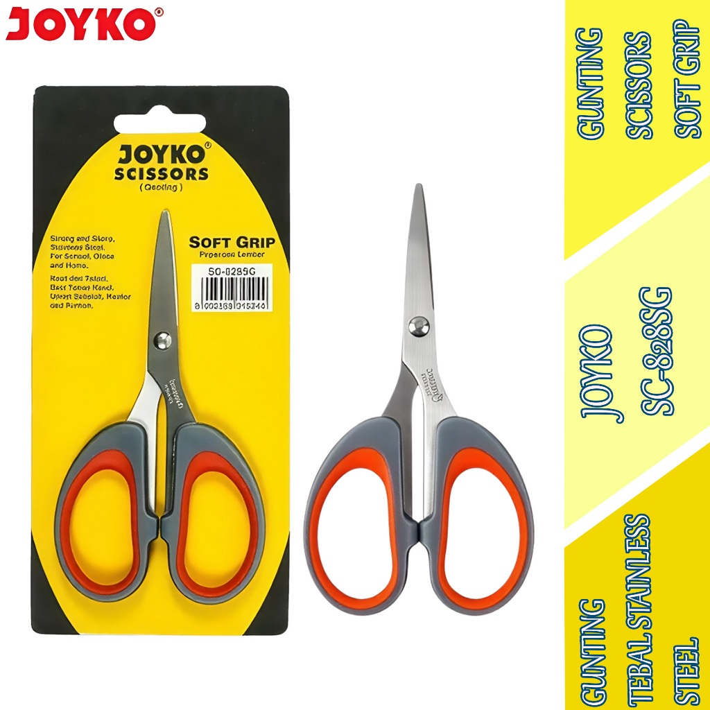 

Gunting Tebal Stainless Steel - Joyko - Gunting Scissors Soft Grip - SC-828SG