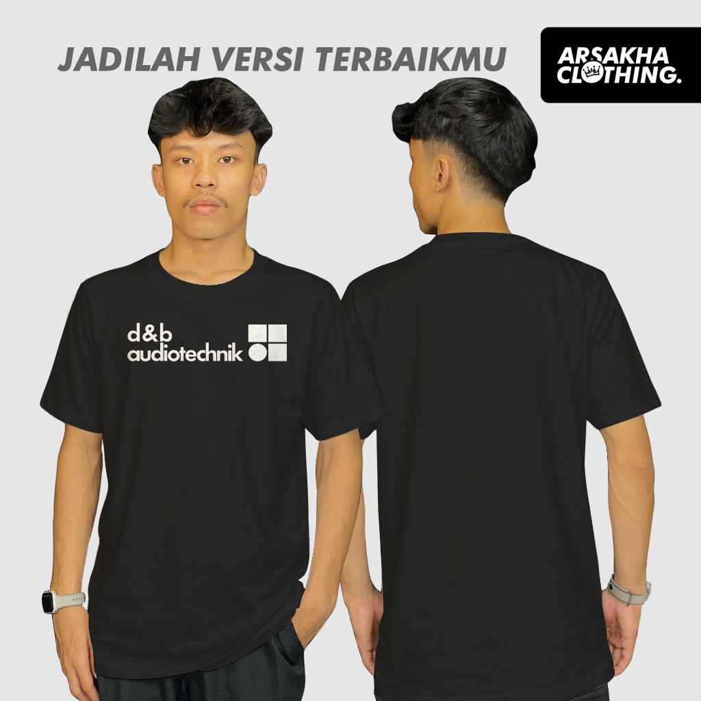 Kaos D&B Audio Audiotechnik Logo Perusahaan Musik  Baju Distro Katun Combed 30s by Arsakha Clothing