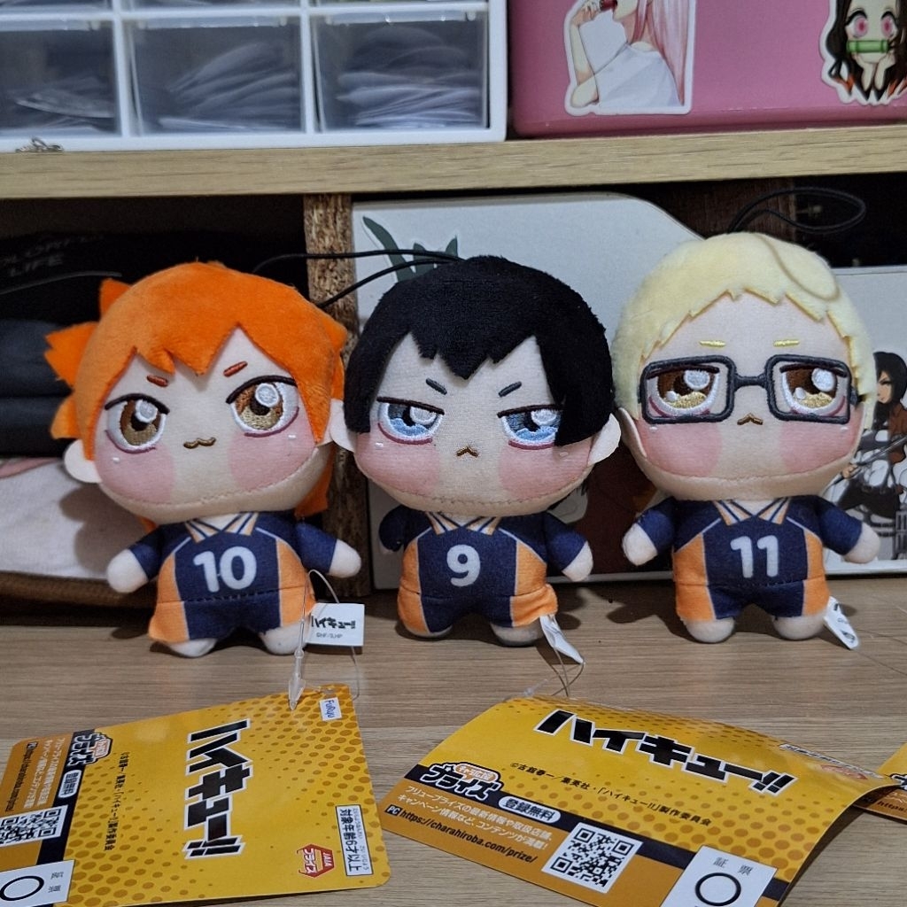 ( OFFICIAL MERCH ) Chopinui Petite Hinata Shoyo, Kageyama, Tsukishima Anime Haikyuu/Boneka Gantungan