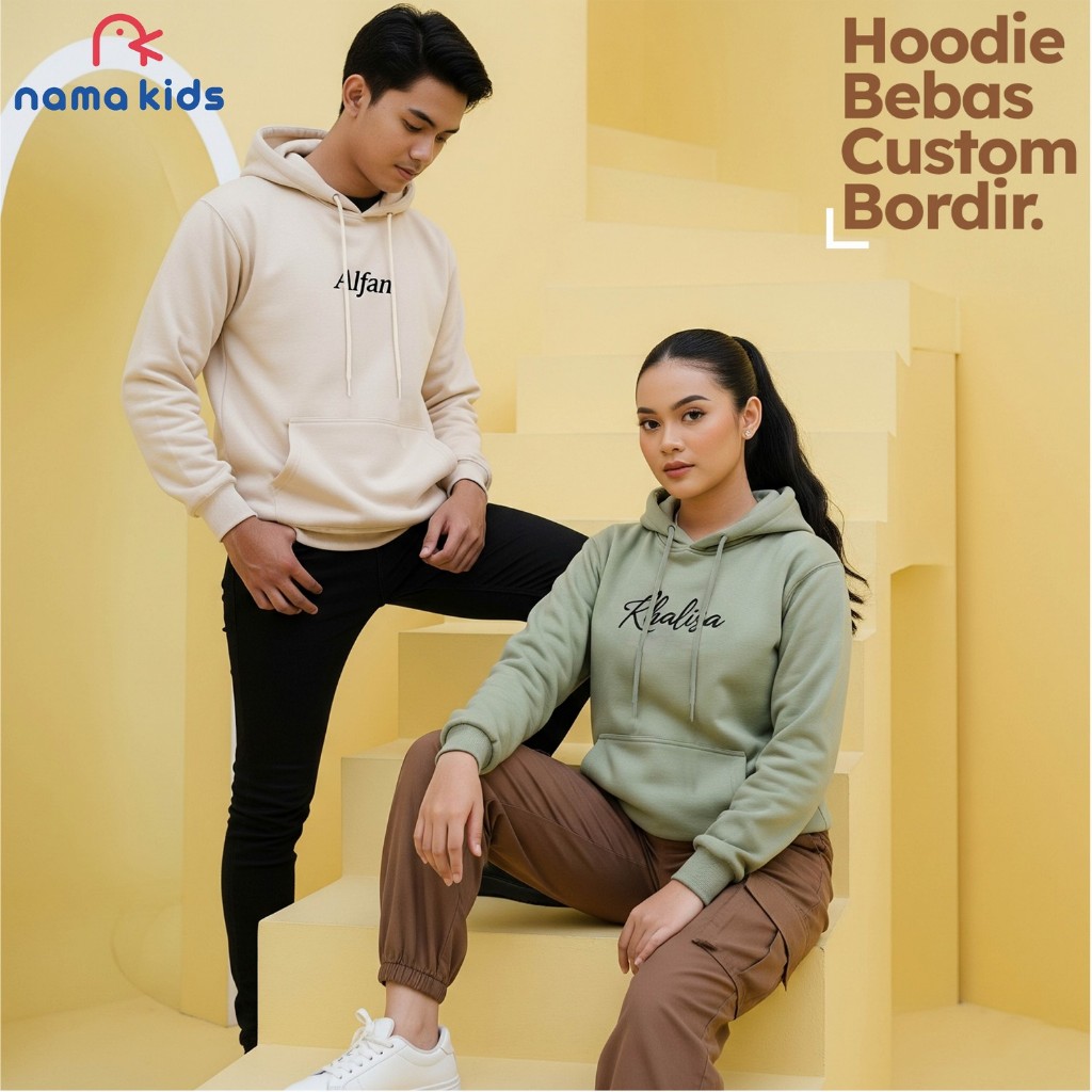 Hoodie Dewasa Custom Bordir Nama Hoodie Bordir Bahan Fleece Tebal Hoodie Seragaman Hoodie Custom Bor