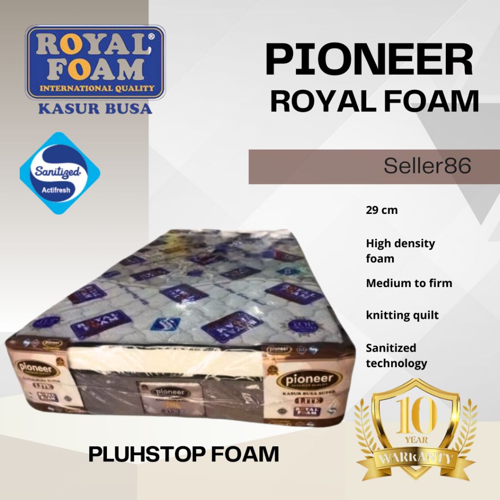 ROYAL PIONEER / ROYAL ORIGINAL GARANSI 10 THN / KASUR BUSA ROYAL QUILTING / ROYAL FOAM BUSA PIONEER