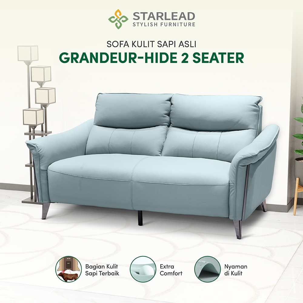 STARLEAD Sofa Leather 2 Seater Grandeur Sofa Kulit