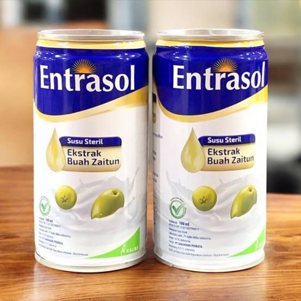 

Susu Steril Entrasol Kaleng 180 ML. 3Pcs. untuk kebaikan Tulang plus Ekstra Zaitun.