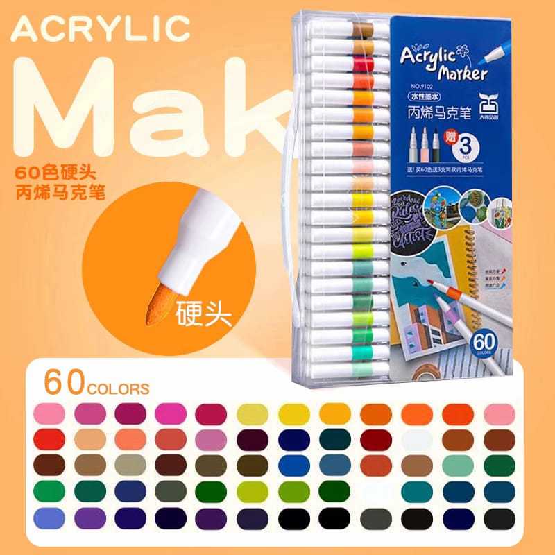 

Acrylic Marker Soft Box Set Spidol Akrilik DIY Painting Spidol Pastel Pulpen Highlight Drawing Warna