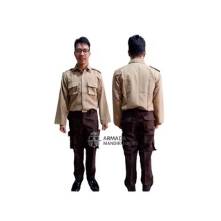Seragam PDL Satu Satpam Laricci Coklat | Lengan Panjang