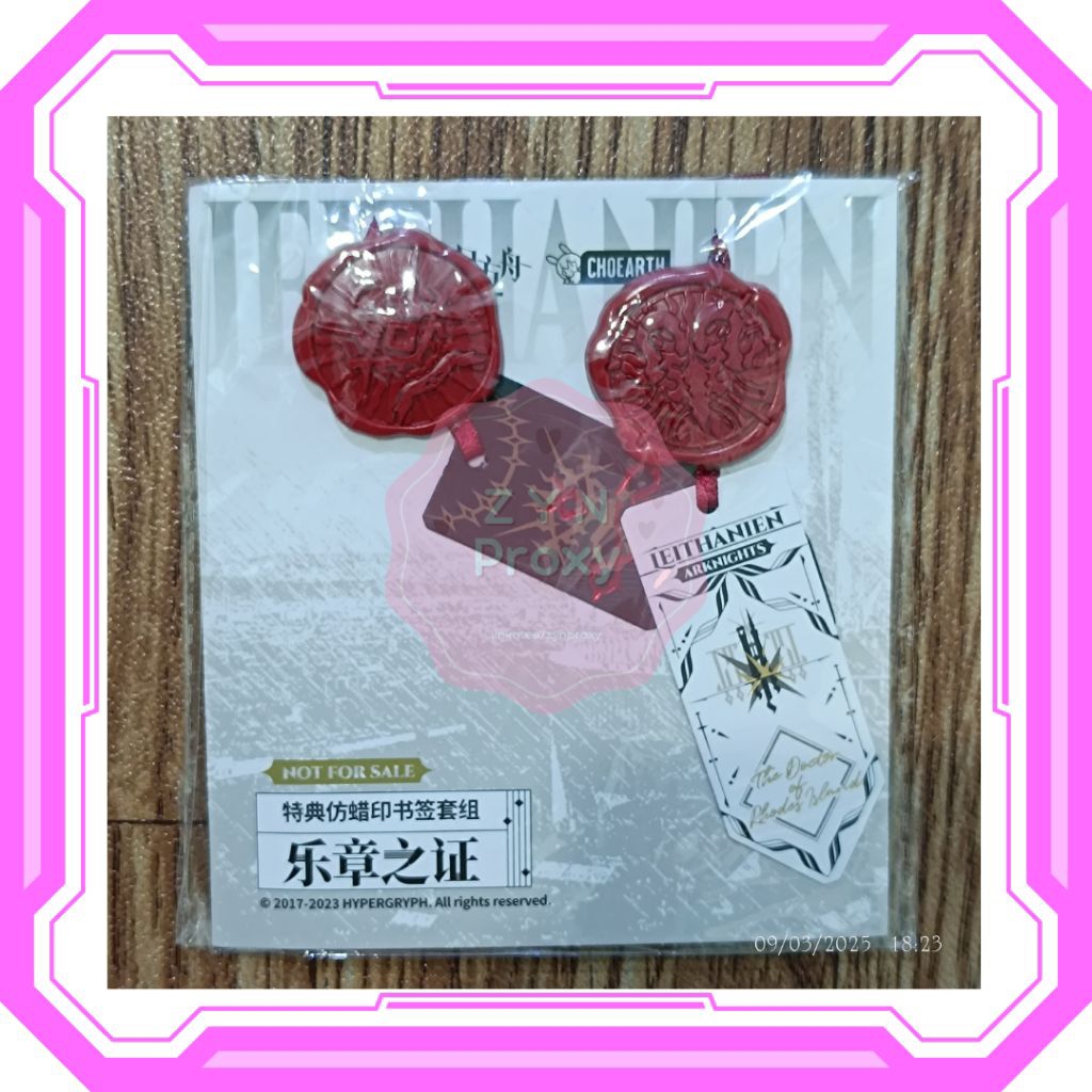 READY STOCK ARKNIGHTS [] Bookmark Cui Jin